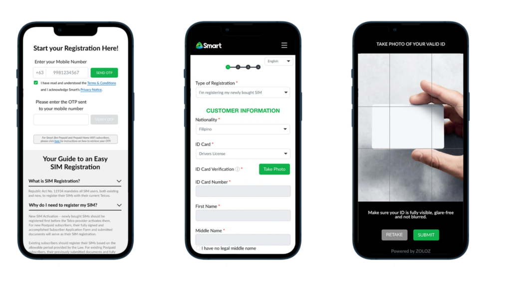 sim registration tnt guide by smart app