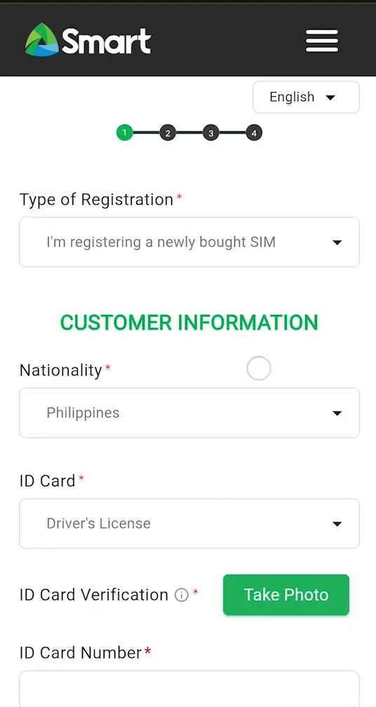 how to register sim card tnt